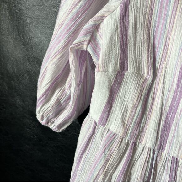 Lush‎ Lavender And White Stripe Top Size Large - Picture 7 of 10